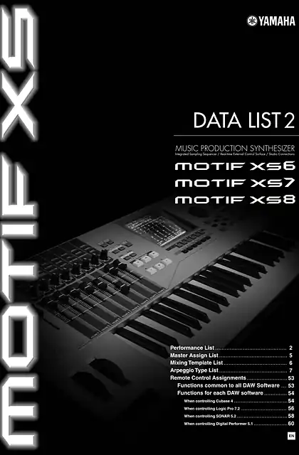 yamaha雅马哈MOTIF XS6_MOTIF XS7_MOTIF XS8 Data List2
